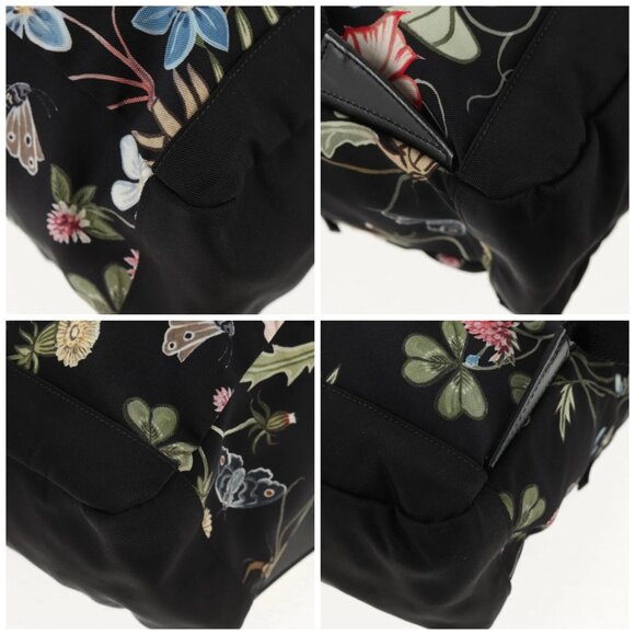 GUCCI flora Backpack Canvas Black Silver 353476 main image 2